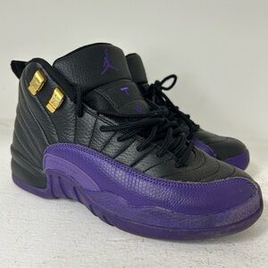 Jordan Kids Sneakers Black Purple Gold